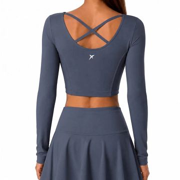Drop Shot Monarca Long Sleeve Crop Gray
